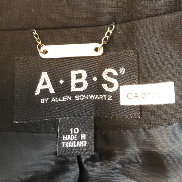 A.B. S. BY ALLEN SCHWARTZ HEAVY BLACK SUIT SIZE 10 BEADS ACCENT LINED NWOT#057 - Picture 5 of 16